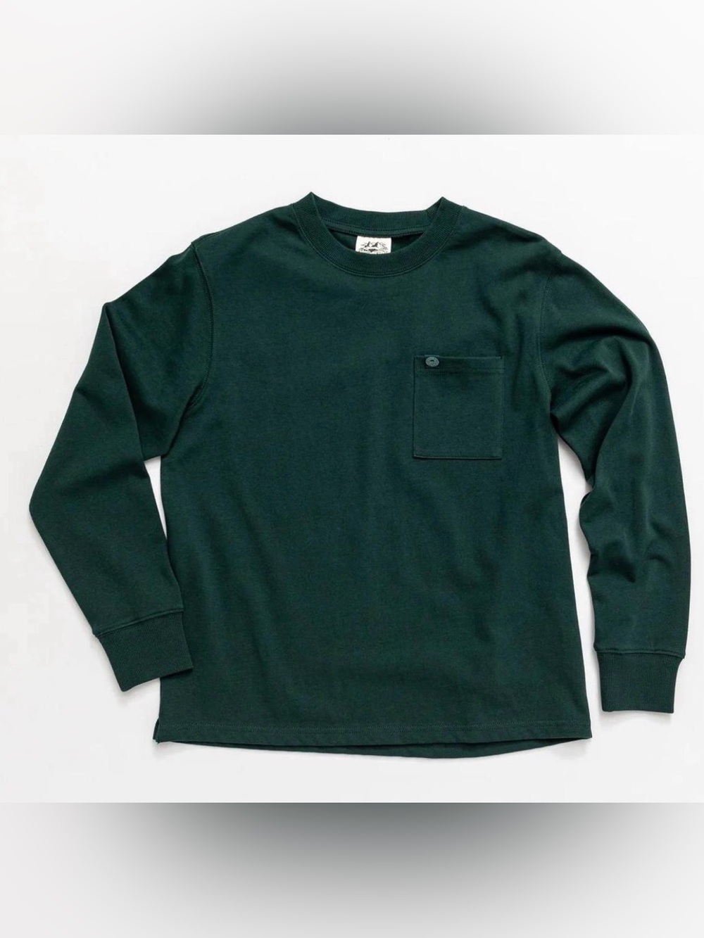 Bearded Goat Dark Green Long Sleeve Pocket Tee